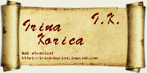 Irina Korica vizit kartica